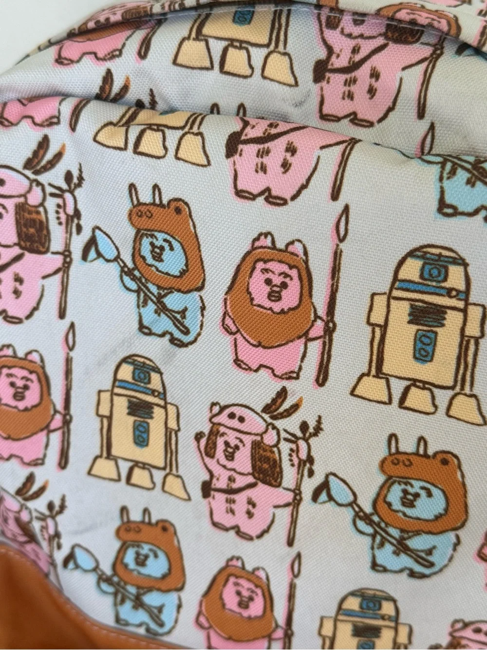 Loungefly Star Wars Pastel Ewok Nylon Backpack Rare Disney Back To School Grail